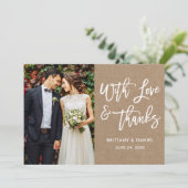 Moderne Sint-Penseel-Manuscript Love and Bedankt W (Staand voorkant)