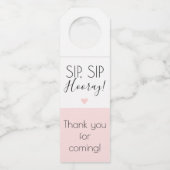 Moderne Sip Sip Hooray-Pop bovenaan labels Elegant (Voorkant)