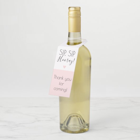 Moderne Sip Sip Hooray-Pop bovenaan labels Elegant (Schuin)