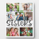 Moderne SISTERS 7 Foto Collage White, gepersonalis Fotoplaat (Voorkant)