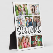 Moderne SISTERS 7 Foto Collage White, gepersonalis Fotoplaat (Zijkant)