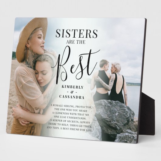 Moderne 'SISTERS' zijn de beste foto-Keepslag Fotoplaat (Zijkant)