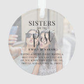 Moderne 'SISTERS' zijn de beste kerstfoto Ornament (achterkant)