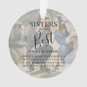 Moderne 'SISTERS' zijn de beste kerstfoto Ornament (voorkant)