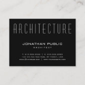 Moderne Sjabloon architectuur elegante architect t Visitekaartje (Achterkant)