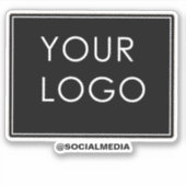 Moderne Sjabloon Black Business Company Logo Sticker (Voorkant)