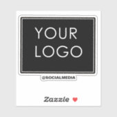 Moderne Sjabloon Black Business Company Logo Sticker (Vel)