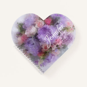 Moderne Sjabloon Bloemen Rozen Elegant olieverfsch Notitieboek