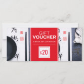 Moderne sjabloon cadeaubon voor zwarte restaurants (Achterkant)