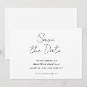 Moderne Sjabloon Eenvoudige zwart-wit kalligrafie (Voorkant / Achterkant)