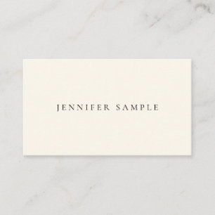 Moderne Sjabloon Elegant Cream Signature Matte Visitekaartje
