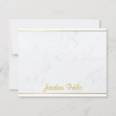 Moderne Sjabloon Elegant Gouden Hand Script Tekst (Voorkant)