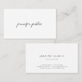 Moderne Sjabloon Elegant Handschrift Professioneel Visitekaartje (Voorkant / Achterkant)
