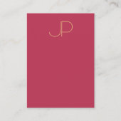 Moderne Sjabloon elegant monogram verticaal Visitekaartje (Voorkant)