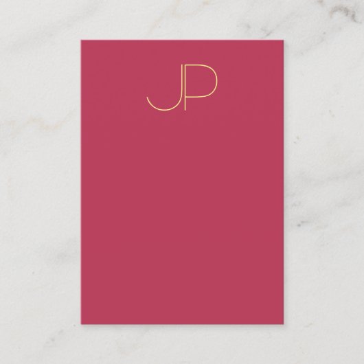 Moderne Sjabloon elegant monogram verticaal Visitekaartje (Voorkant)