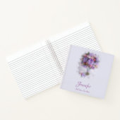 Moderne Sjabloon Elegant Olieverfschilderij Bloeme Notitieboek (Binnen)