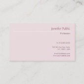 Moderne Sjabloon elegant Trendy Professional Chic Visitekaartje (Achterkant)