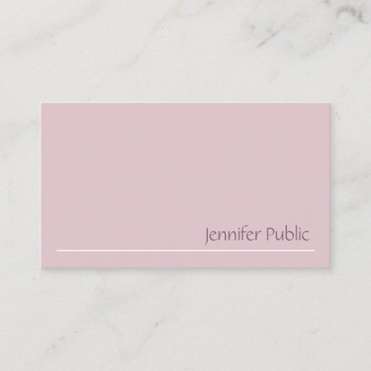 Moderne Sjabloon elegant Trendy Professional Chic Visitekaartje (Voorkant)