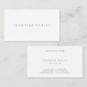 Moderne Sjabloon elegant wit design Professional Visitekaartje (Voorkant / Achterkant)
