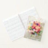 Moderne Sjabloon Elegante Abstracte Bloemen Rozen Notitieboek (Binnen)