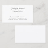 Moderne Sjabloon Elegante gekalligrafeerde scriptt Visitekaartje (Voorkant / Achterkant)