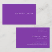 Moderne Sjabloon Elegante Paarse Kleur Professione Visitekaartje (Voorkant / Achterkant)