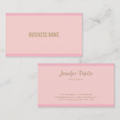 Moderne Sjabloon elegante roze gouden handschrift Visitekaartje (Voorkant / Achterkant)
