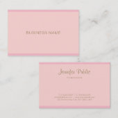 Moderne Sjabloon elegante roze handmatige tekst Visitekaartje (Voorkant / Achterkant)