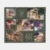 Moderne Sjabloon foto collage monogramtekst foto's Fleece Deken (Voorkant (Horizontaal))