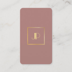 Moderne Sjabloon Gold Monogram Elegant Professiona Visitekaartje