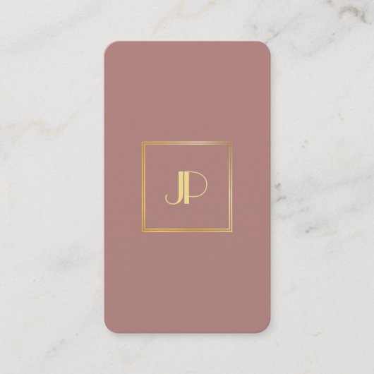Moderne Sjabloon Gold Monogram Elegant Professiona Visitekaartje (Voorkant)