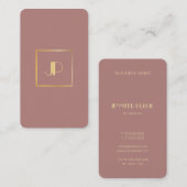 Moderne Sjabloon Gold Monogram Elegant Professiona Visitekaartje (Voorkant / Achterkant)