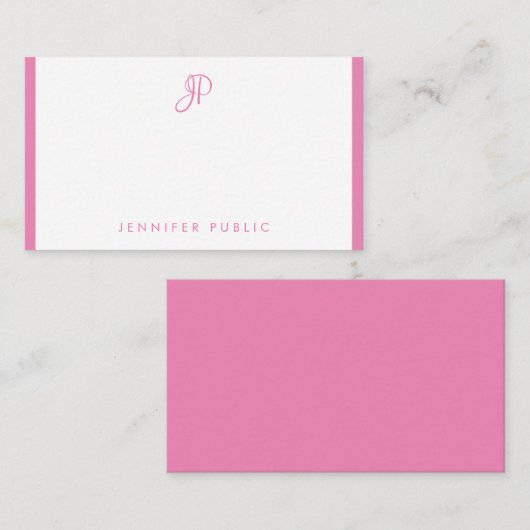 Moderne Sjabloon handgeschreven monogram (Voorkant / Achterkant)