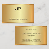 Moderne Sjabloon Luxe Elegante Glamour Gold Look Visitekaartje (Voorkant / Achterkant)