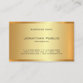 Moderne Sjabloon Luxe Elegante Glamour Gold Look Visitekaartje (Achterkant)