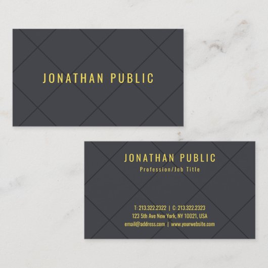 Moderne Sjabloon met minimale kleuren voor antraci Visitekaartje (Voorkant / Achterkant)