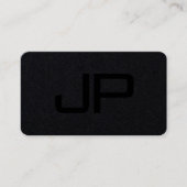 Moderne Sjabloon Monogram Luxe Premium Zwart Visitekaartje (Voorkant)