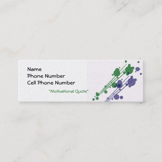 Moderne Sjabloon ontwerpprofielkaart Mini Visitekaartje (Voorkant)