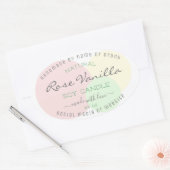 Moderne Sjabloon Pastel Product Verpakkingslabels Ovale Sticker (Envelop)