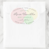 Moderne Sjabloon Pastel Product Verpakkingslabels Ovale Sticker (Tas)