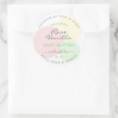 Moderne Sjabloon Pastel Product Verpakkingslabels Ronde Sticker (Tas)