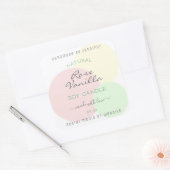 Moderne Sjabloon Pastel Product Verpakkingslabels Vierkante Sticker (Envelop)