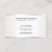 Moderne Sjabloon Professional Faux Silver Visitekaartje (Voorkant)