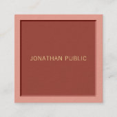 Moderne Sjabloon Professionele Elegant Design Luxe Vierkante Visitekaartje (Voorkant)