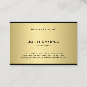 Moderne Sjabloon Stijlvolle Gold Look Professionel Visitekaartje
