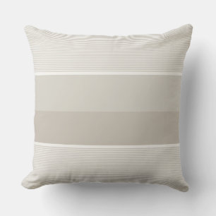 Moderne Sjabloon Trendy Elegant Beige White Stripe Kussen