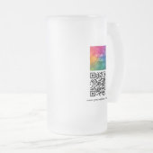 Moderne sjabloon Uw aangepaste logo QR-code Matglas Bierpul (Voorkant rechts)
