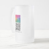 Moderne sjabloon Uw aangepaste logo QR-code Matglas Bierpul (Voorkant links)