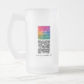 Moderne sjabloon Uw aangepaste logo QR-code Matglas Bierpul (Links)