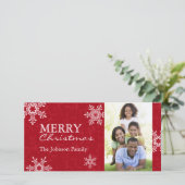 Moderne Sjabloon van de kerstfotokaart (Staand voorkant)